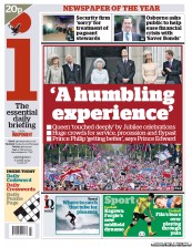 I Newspaper Newspaper Front Page (UK) for 6 June 2012