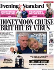 London Evening Standard (UK) Newspaper Front Page for 10 February 2020