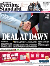 London Evening Standard (UK) Newspaper Front Page for 11 December 2017