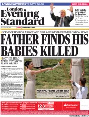 London Evening Standard (UK) Newspaper Front Page for 11 May 2012