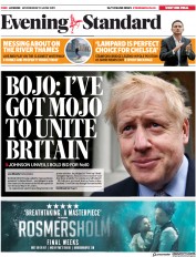 London Evening Standard (UK) Newspaper Front Page for 13 June 2019