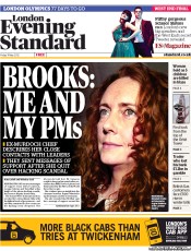 London Evening Standard (UK) Newspaper Front Page for 14 May 2012
