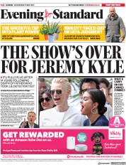 London Evening Standard (UK) Newspaper Front Page for 16 May 2019