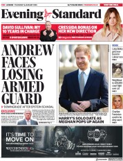 London Evening Standard (UK) Newspaper Front Page for 17 January 2020