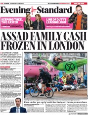 London Evening Standard (UK) Newspaper Front Page for 19 April 2019