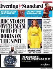 London Evening Standard (UK) Newspaper Front Page for 20 June 2019