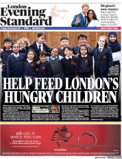 London Evening Standard (UK) Newspaper Front Page for 29 November 2017