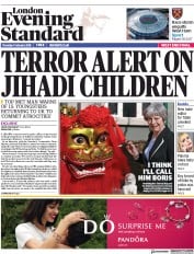 London Evening Standard (UK) Newspaper Front Page for 2 February 2018