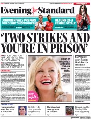 London Evening Standard (UK) Newspaper Front Page for 2 September 2019