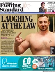 London Evening Standard (UK) Newspaper Front Page for 30 January 2018