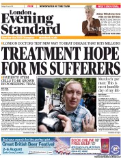 London Evening Standard Newspaper Front Page (UK) for 30 July 2011