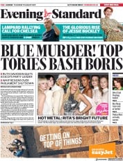 London Evening Standard (UK) Newspaper Front Page for 30 August 2019