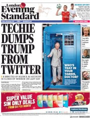 London Evening Standard (UK) Newspaper Front Page for 6 November 2017