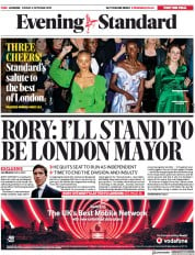 London Evening Standard (UK) Newspaper Front Page for 7 October 2019
