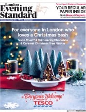 London Evening Standard (UK) Newspaper Front Page for 7 December 2017