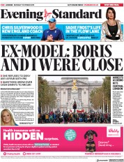 London Evening Standard (UK) Newspaper Front Page for 8 October 2019