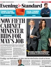 London Evening Standard (UK) Newspaper Front Page for 9 May 2019