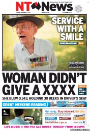NT News (Australia) Newspaper Front Page for 12 November 2011