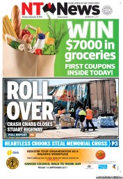 NT News (Australia) Newspaper Front Page for 12 September 2011