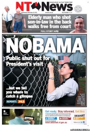 NT News (Australia) Newspaper Front Page for 16 November 2011