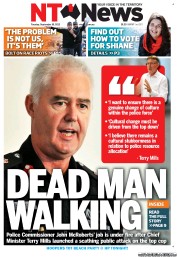 NT News (Australia) Newspaper Front Page for 18 September 2012