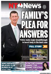 NT News (Australia) Newspaper Front Page for 22 September 2012