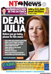 NT News (Australia) Newspaper Front Page for 30 June 2011