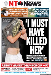 NT News (Australia) Newspaper Front Page for 31 August 2011