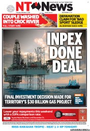 NT News (Australia) Newspaper Front Page for 3 November 2011