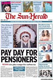Sun Herald (Australia) Newspaper Front Page for 12 June 2011