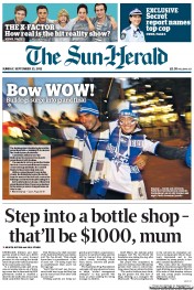 Sun Herald (Australia) Newspaper Front Page for 23 September 2012