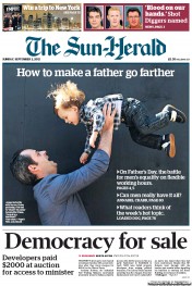 Sun Herald (Australia) Newspaper Front Page for 2 September 2012