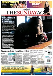 Sunday Age (Australia) Newspaper Front Page for 26 August 2012