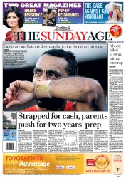 Sunday Age (Australia) Newspaper Front Page for 4 September 2011