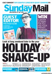 Sunday Mail (Australia) Newspaper Front Page for 18 September 2011