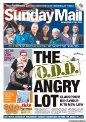 Sunday Mail (Australia) Newspaper Front Page for 19 August 2012