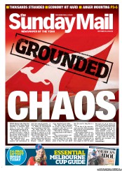 Sunday Mail (Australia) Newspaper Front Page for 30 October 2011