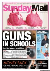Sunday Mail (Australia) Newspaper Front Page for 30 September 2012