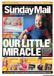 Sunday Mail (Australia) Newspaper Front Page for 6 November 2011