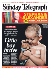 Sunday Telegraph (Australia) Newspaper Front Page for 19 August 2012