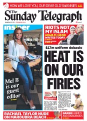 Sunday Telegraph (Australia) Newspaper Front Page for 23 September 2012
