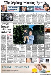 Sydney Morning Herald (Australia) Newspaper Front Page for 10 September 2012