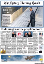 Sydney Morning Herald (Australia) Newspaper Front Page for 12 September 2011