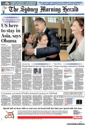 Sydney Morning Herald (Australia) Newspaper Front Page for 17 November 2011