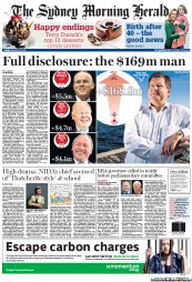 Sydney Morning Herald (Australia) Newspaper Front Page for 18 September 2012