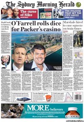 Sydney Morning Herald (Australia) Newspaper Front Page for 19 October 2012