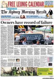 Sydney Morning Herald (Australia) Newspaper Front Page for 19 November 2011