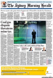 Sydney Morning Herald (Australia) Newspaper Front Page for 1 November 2011