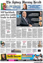 Sydney Morning Herald (Australia) Newspaper Front Page for 1 June 2011