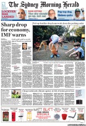 Sydney Morning Herald (Australia) Newspaper Front Page for 21 September 2011